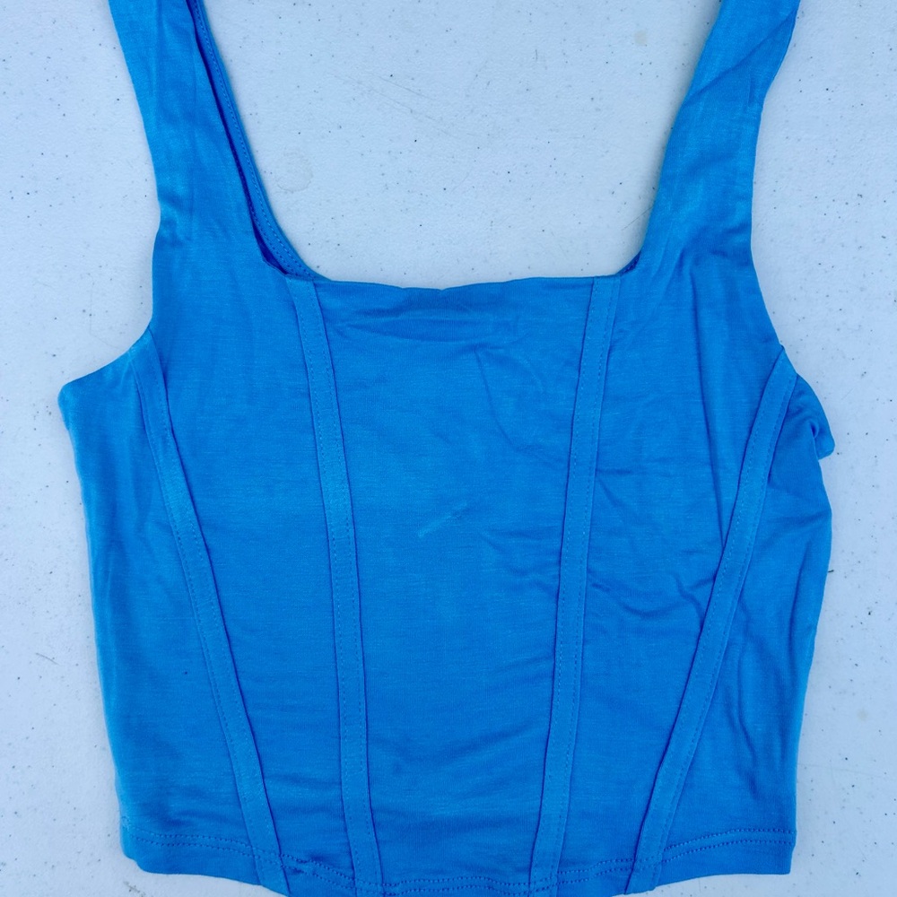 Fashion Nova Vibrant Blue Crop Top